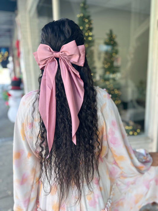 Nico Satin Bow- Mauve