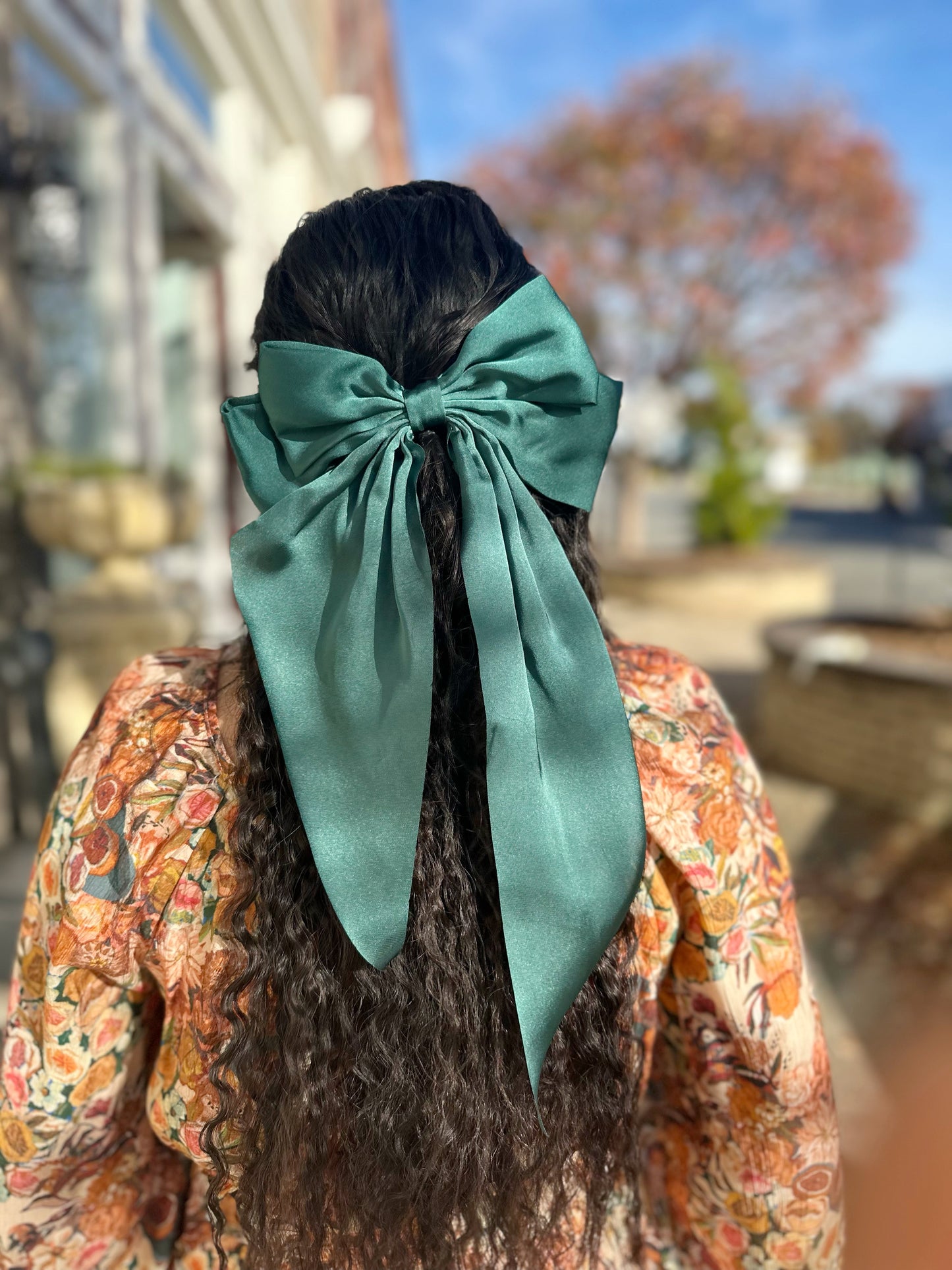 Nico Satin Bow- Green