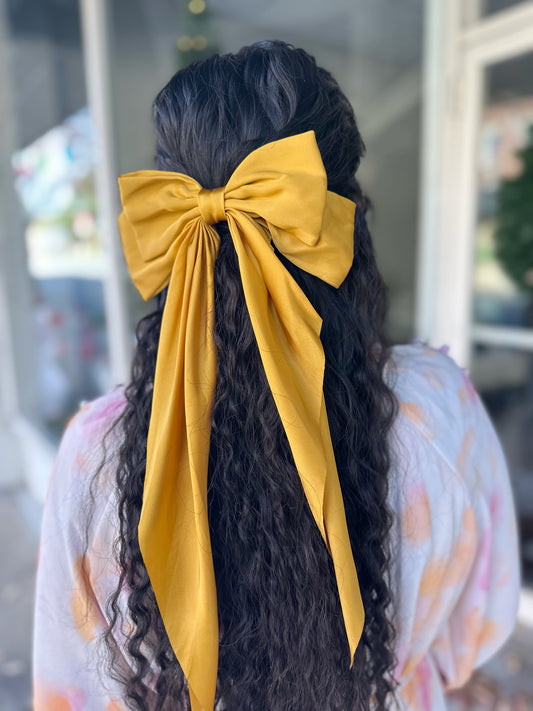 Nico Satin Bow- Mustard