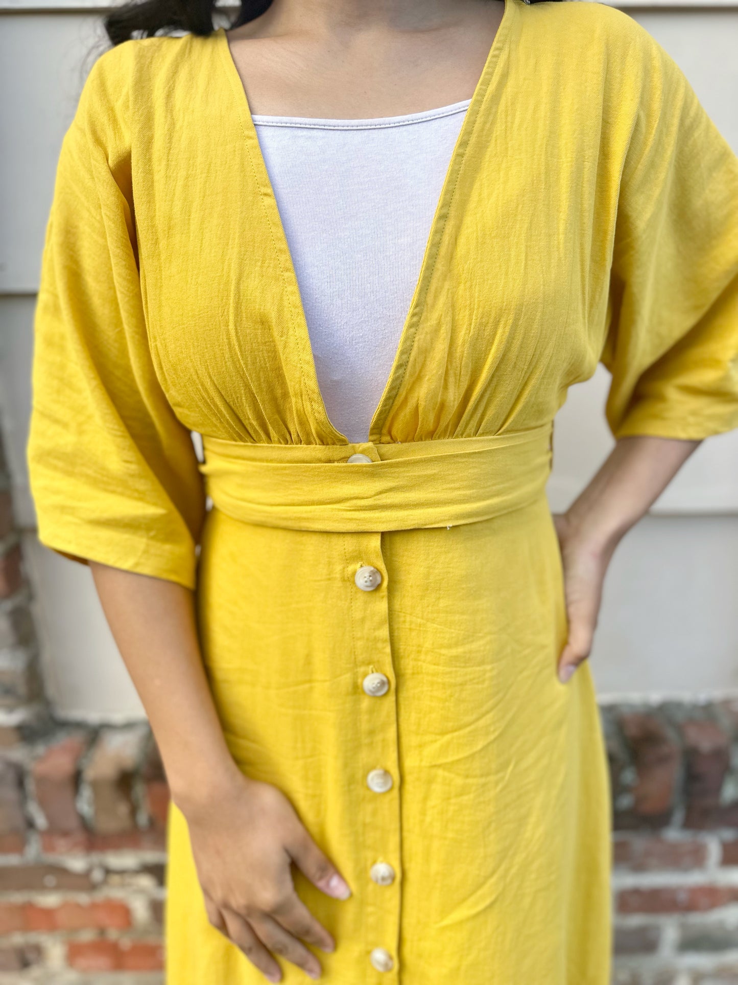 Charli Dress - Mustard/ FINAL SALE