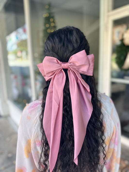 Nico Satin Bow- Mauve