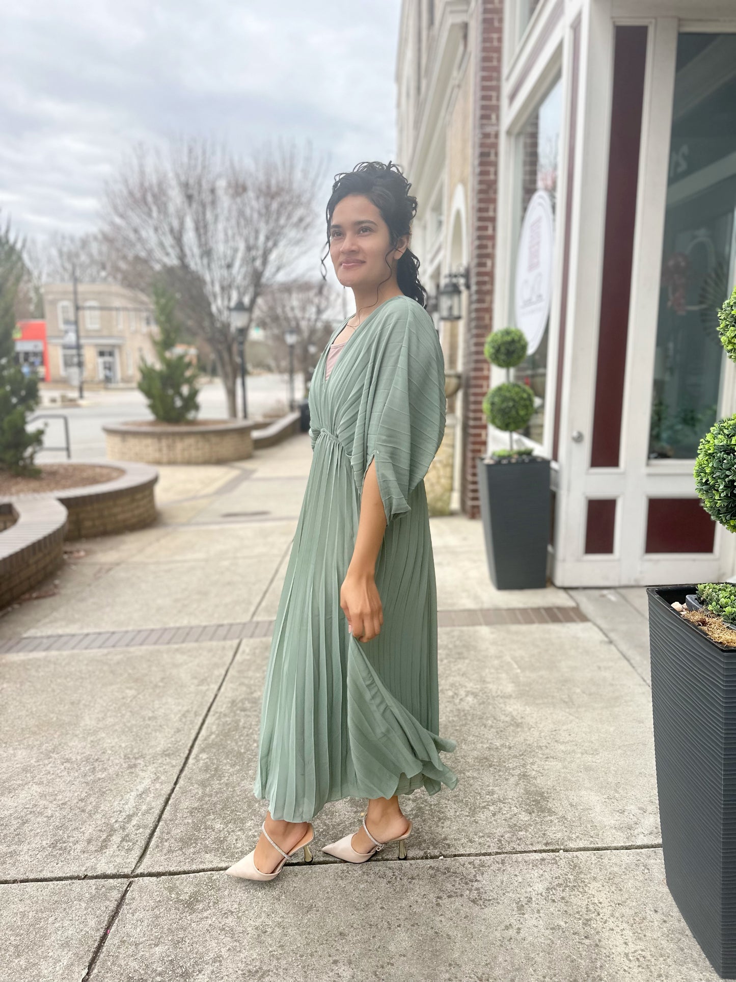 River Pleated Dress