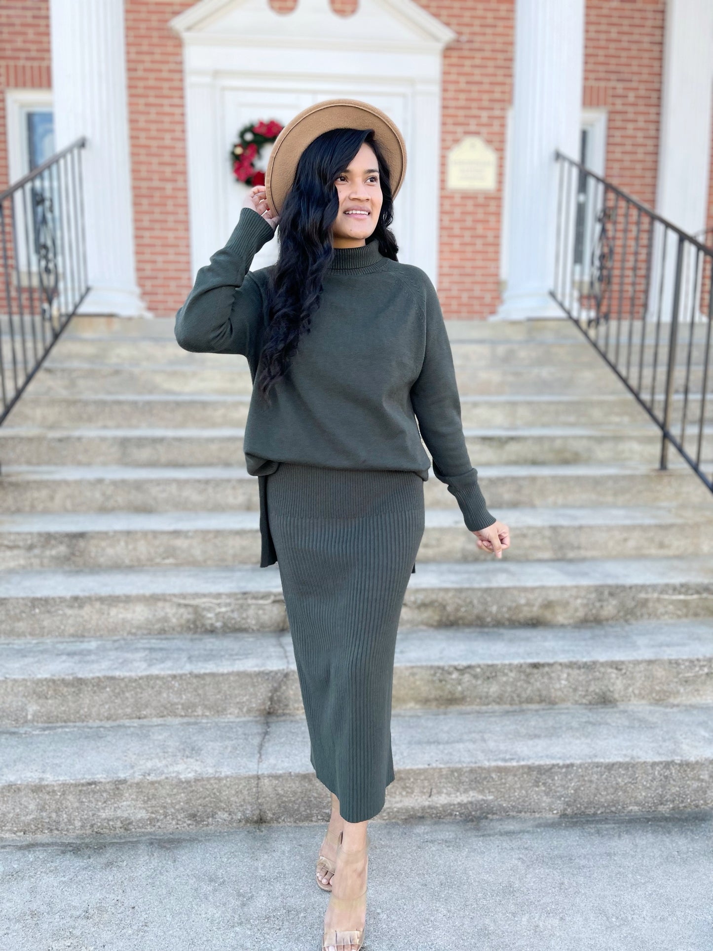 Opal Ribbed Sweater Skirt