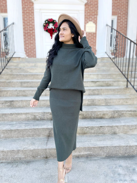 Opal Ribbed Sweater Skirt